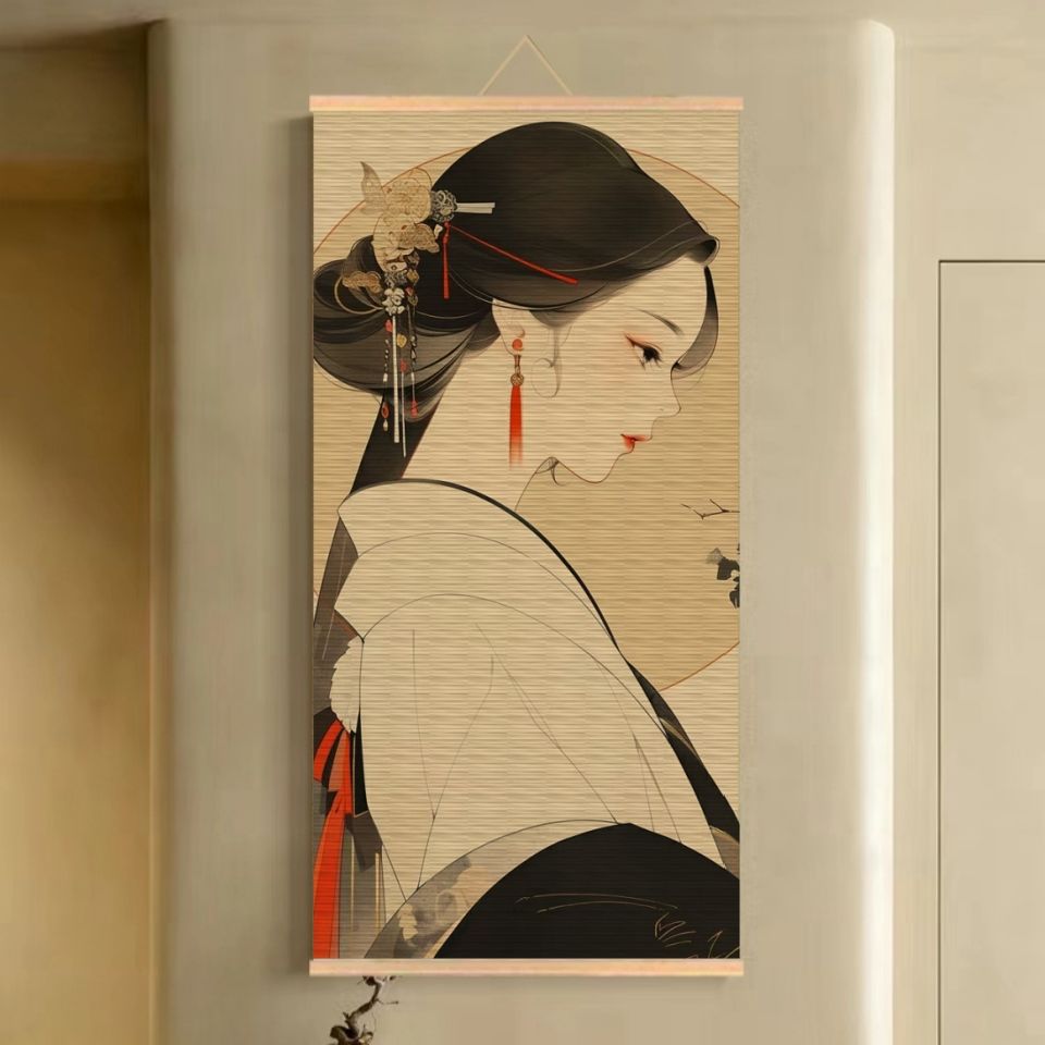 Wall Scroll Tapestry - Handgemaakte bamboe scroll tapijt muur opknoping,