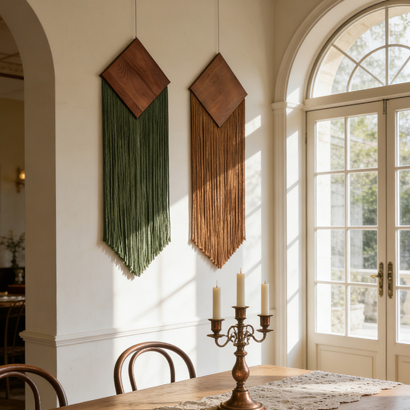Wall Scroll Tapestry - Boheems katoenen touw geweven wandtapijt met