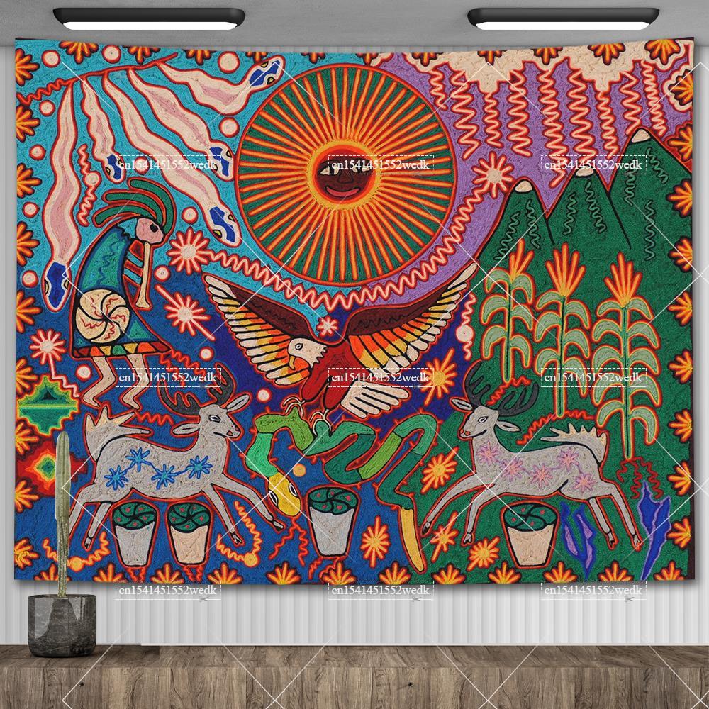 Wall Scroll Tapestry - Mexico Mexicaanse Maya Tribale Kunst Wandtapijten