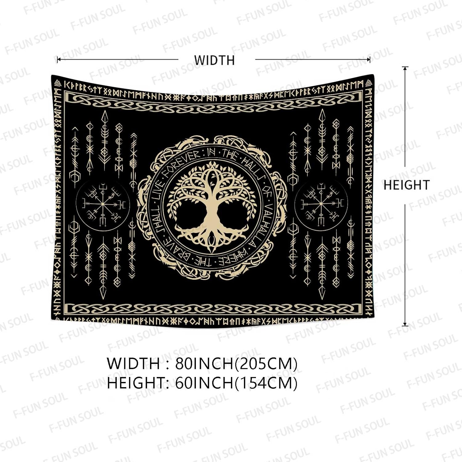 Noorse mythologie wandtapijt I - Wall Scroll Tapestry recensie en prijs
