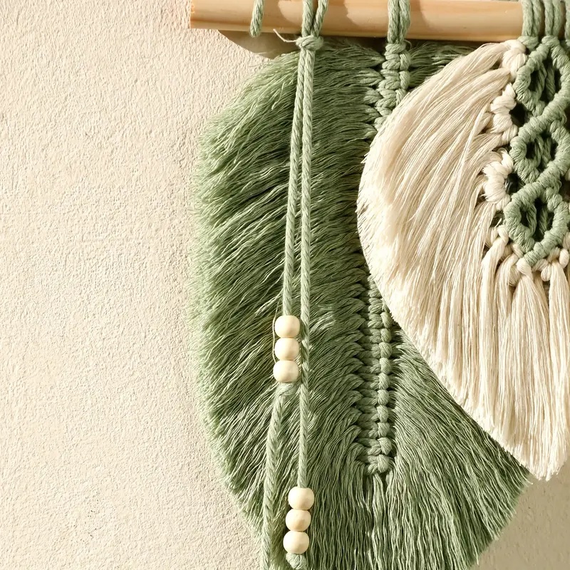 Handgemaakte macrame blad muur - Wall Scroll Tapestry recensie en prijs