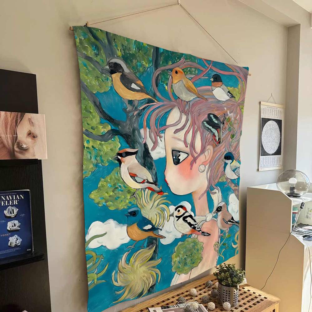 Aya Takano Cartoon kleurrijk w - Wall Scroll Tapestry recensie en prijs